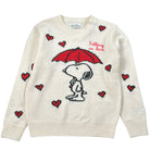 Saint Barth Maglia Girocollo tinta unita con Stampa Panna per Bambina SNOOPYFALLING PANNA SAINT BARTH 