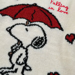 Saint Barth Maglia Girocollo tinta unita con Stampa Panna per Bambina SNOOPYFALLING PANNA SAINT BARTH 