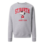 Saint Barth Felpa tinta unita Girocollo con Stampa Grigio per Bambino SNOOPYSPORT GRIGIO SAINT BARTH 