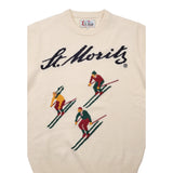 Saint Barth Maglia Girocollo tinta unita con Ricami Panna per Bambino STMORITZ PANNA SAINT BARTH 