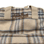 Saint Barth Zaino Stampa Fantasia con Logo Beige per Bambina TARTAN BEIGE SAINT BARTH 