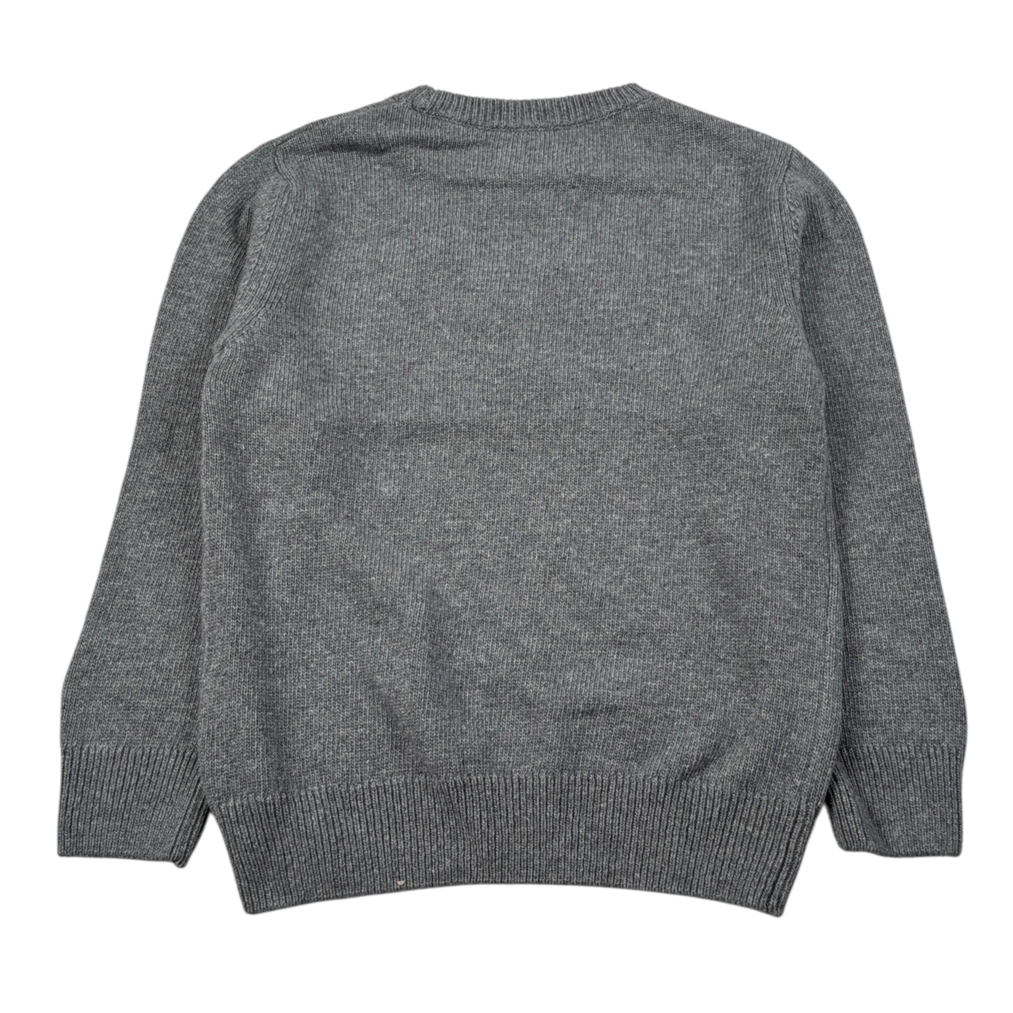 Saint Barth Maglia Girocollo tinta unita con Logo Grigio per Bambino TROBULE GRIGIO SAINT BARTH 