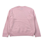 Saint Barth Maglia Girocollo tinta unita con Logo Rosa per Bambina VACANZE ROSA SAINT BARTH 