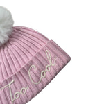 Saint Barth Cappello tinta unita con Pon Pon E Stampa Rosa per Bambina WENGENJR ROSA SAINT BARTH 