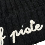Saint Barth Cappello tinta unita con Logo Nero per Bambina WENGENWW NERO SAINT BARTH 