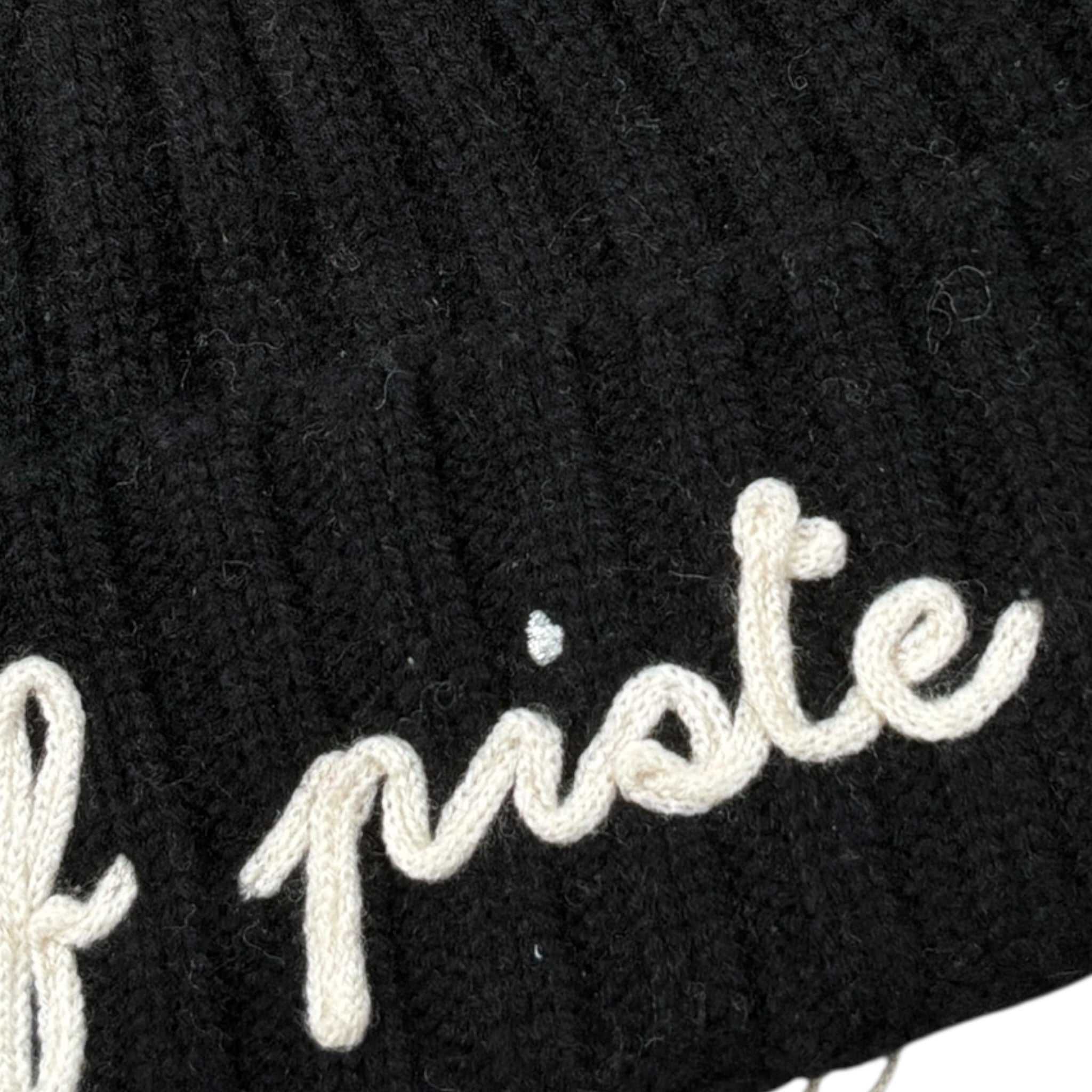 Saint Barth Cappello tinta unita con Logo Nero per Bambina WENGENWW NERO SAINT BARTH 