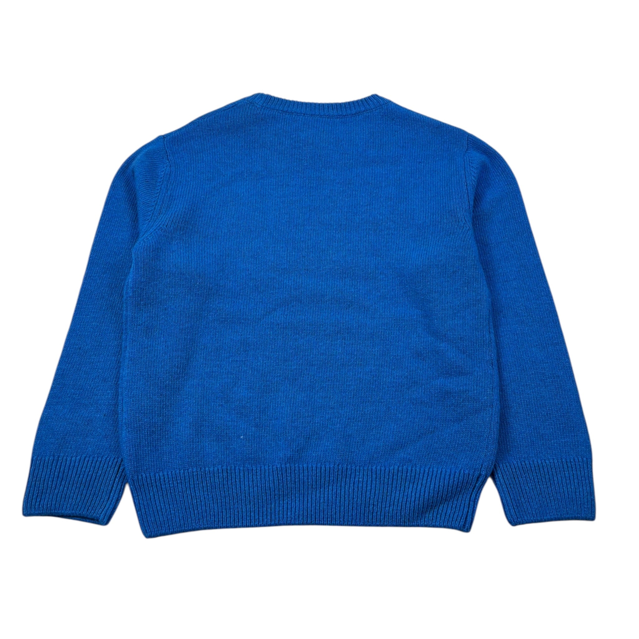 Saint Barth Maglia tinta unita con Stampa Blu per Bambino YESBUT BLU SAINT BARTH 