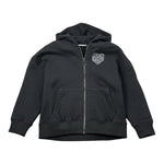 Saint Barth Felpa tinta unita con Zip E Cappuccio Nero per Bambina ZADIEJR NERO SAINT BARTH 