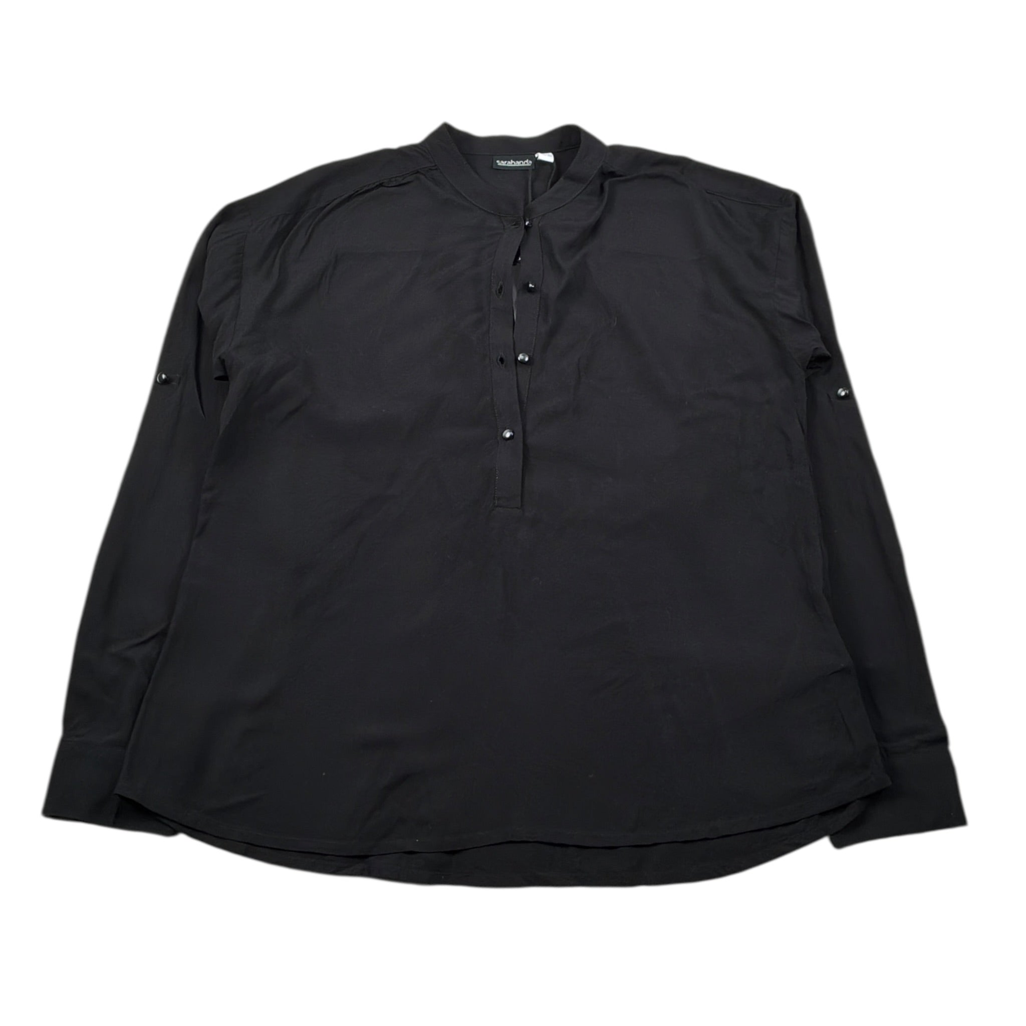 Sarabanda Camicia Manica Lunga Tinta Nita Collo Coreano Nero per Bambino 04250 NERO SARABANDA 