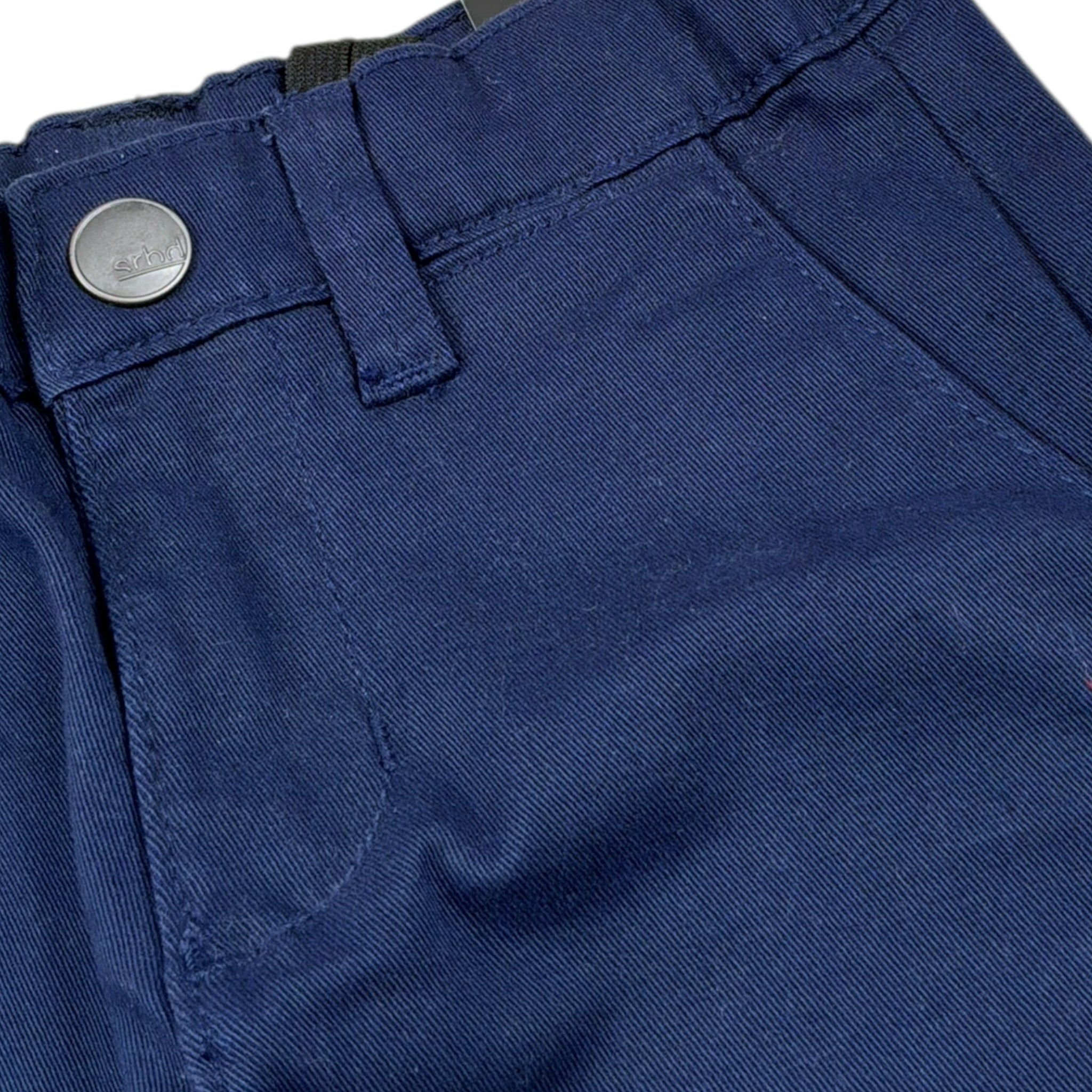 Sarabanda Pantalone tinta unita con Girovita Regolabile Blu per Neonato 05163 BLU SARABANDA 