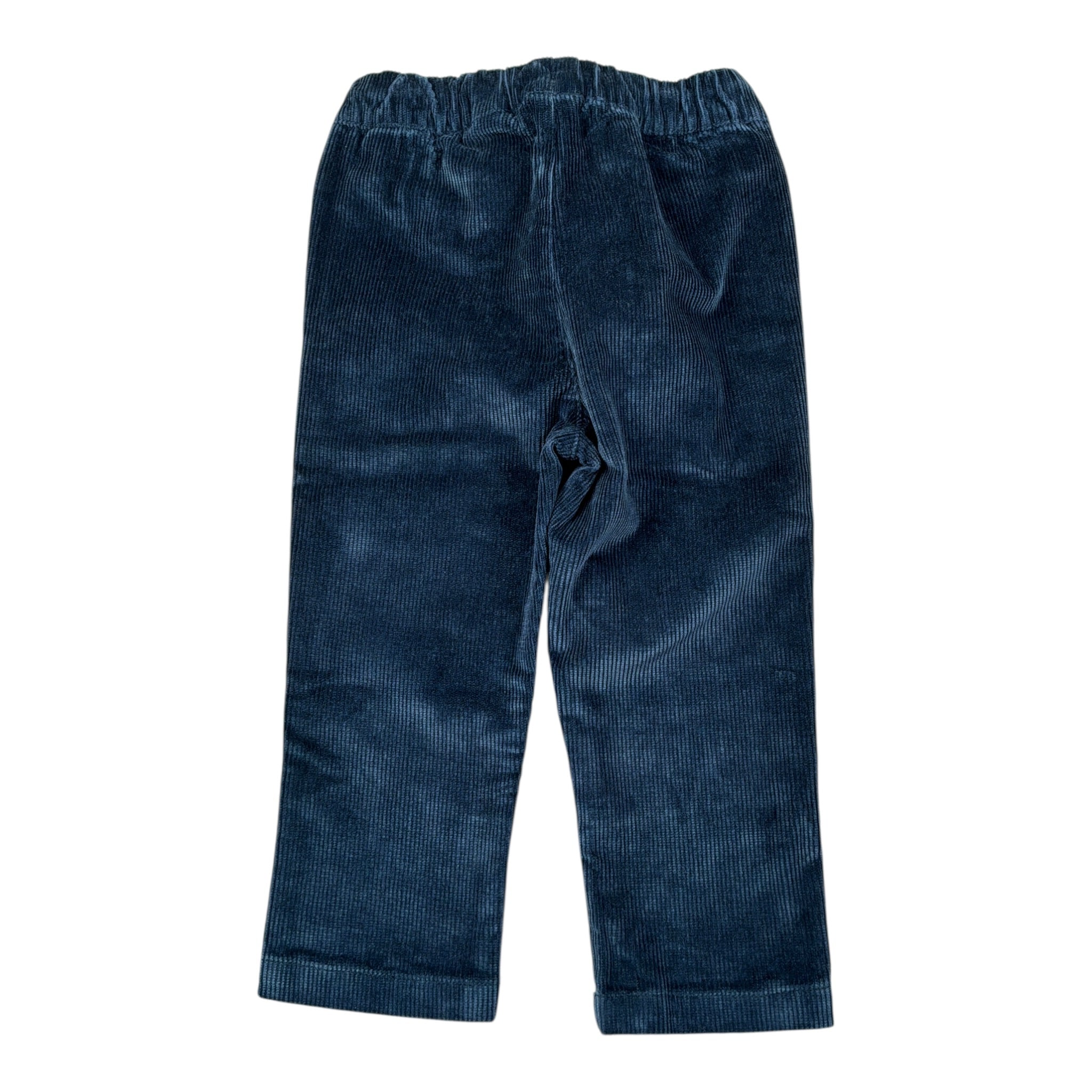 Sarabanda Pantalone tinta unita In Velluto Blu per Neonato 07168 BLU SARABANDA 