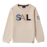 Sarabanda Felpa tinta unita Girocollo con Stampa Beige per Bambino 0A1440 BEIGE SARABANDA 