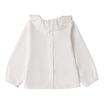 Sarabanda Camicia Manica Lunga tinta unita Bianco per Bambina 0A219 BIANCO SARABANDA 