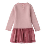 Sarabanda Abito tinta unita con Fiocco E Tulle Rosa per Neonata 0F340XN ROSA SARABANDA 