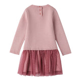 Sarabanda Abito tinta unita con Fiocco E Tulle Rosa per Neonata 0F340XN ROSA SARABANDA 