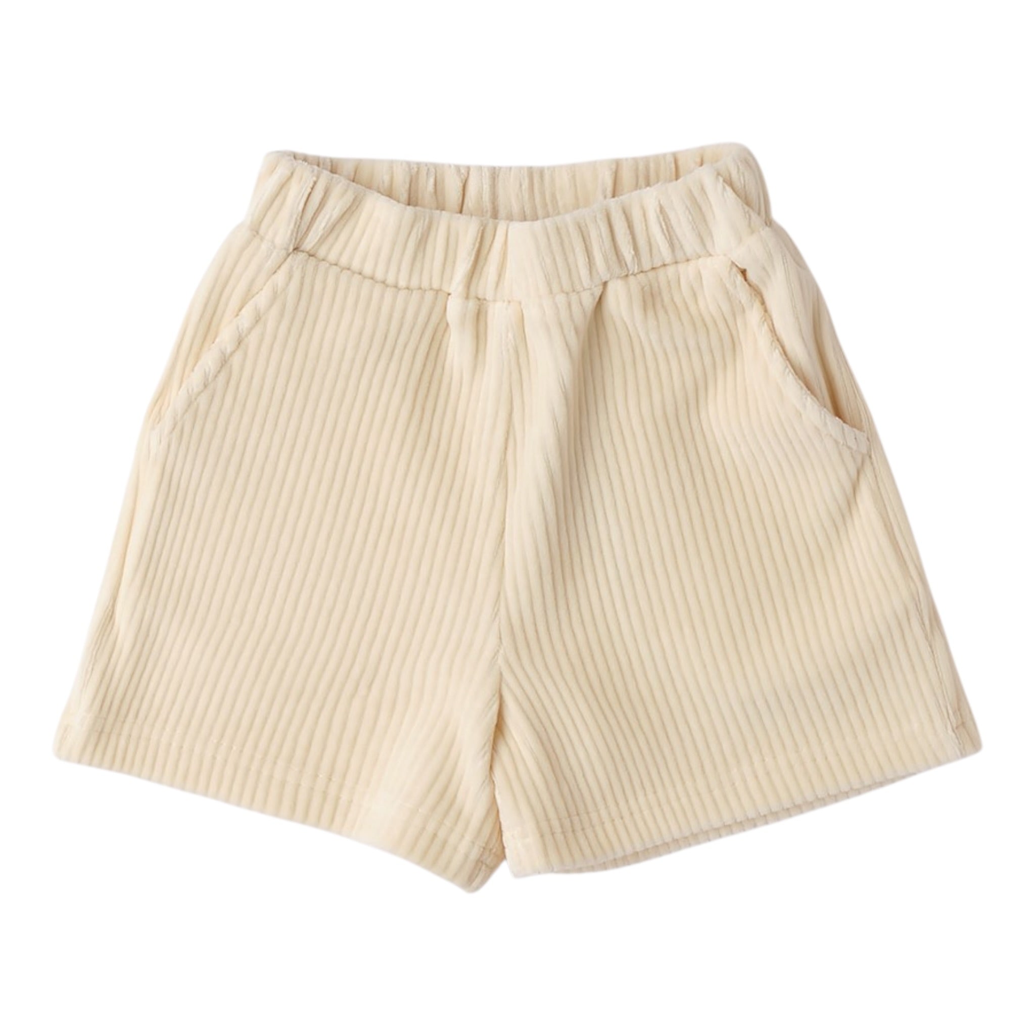 Sarabanda Short tinta unita In Velluto Panna per Bambina F357 PANNA SARABANDA 
