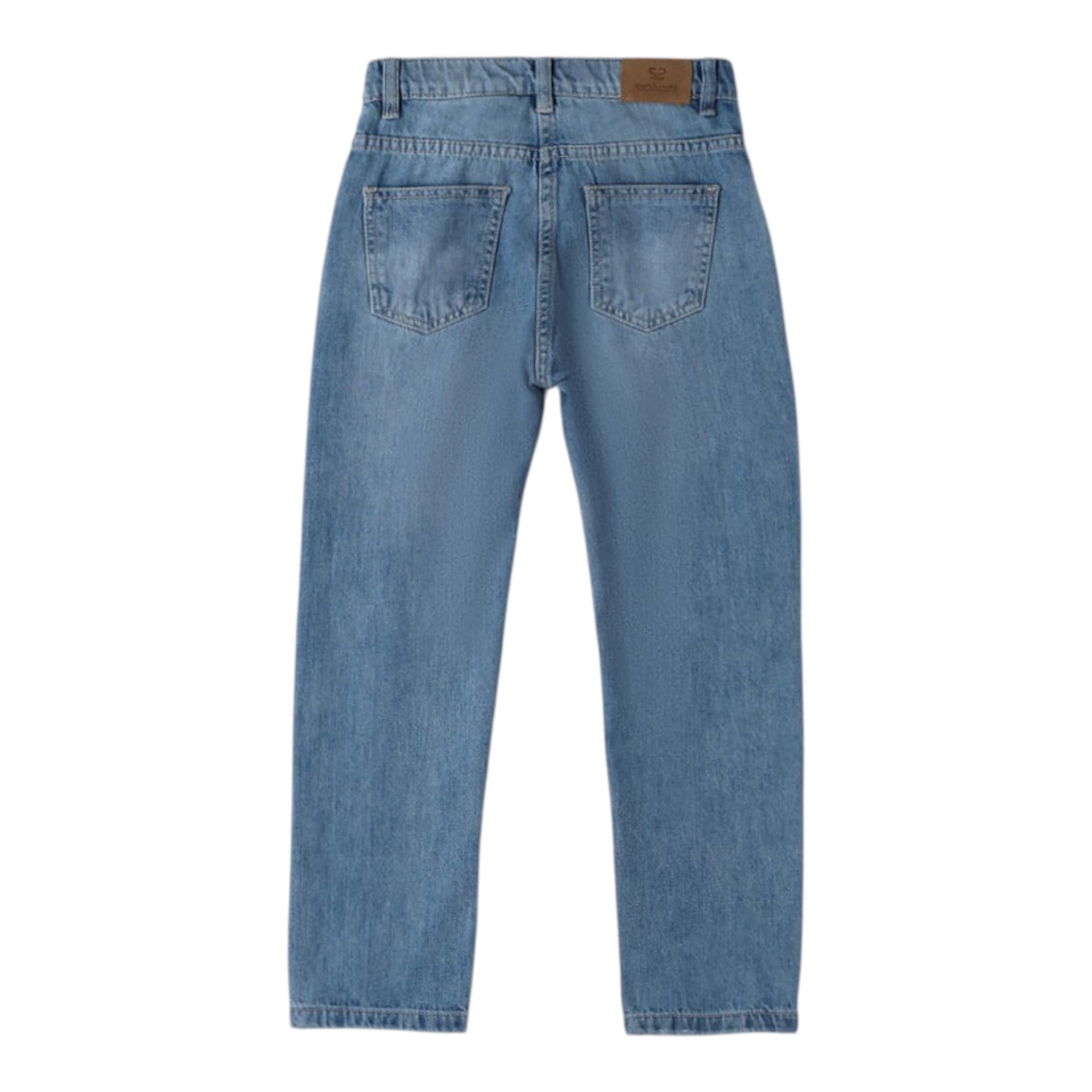 Sarabanda Jeans tinta unita con Strappi Azzurro per Bambino F460 AZZURRO SARABANDA 