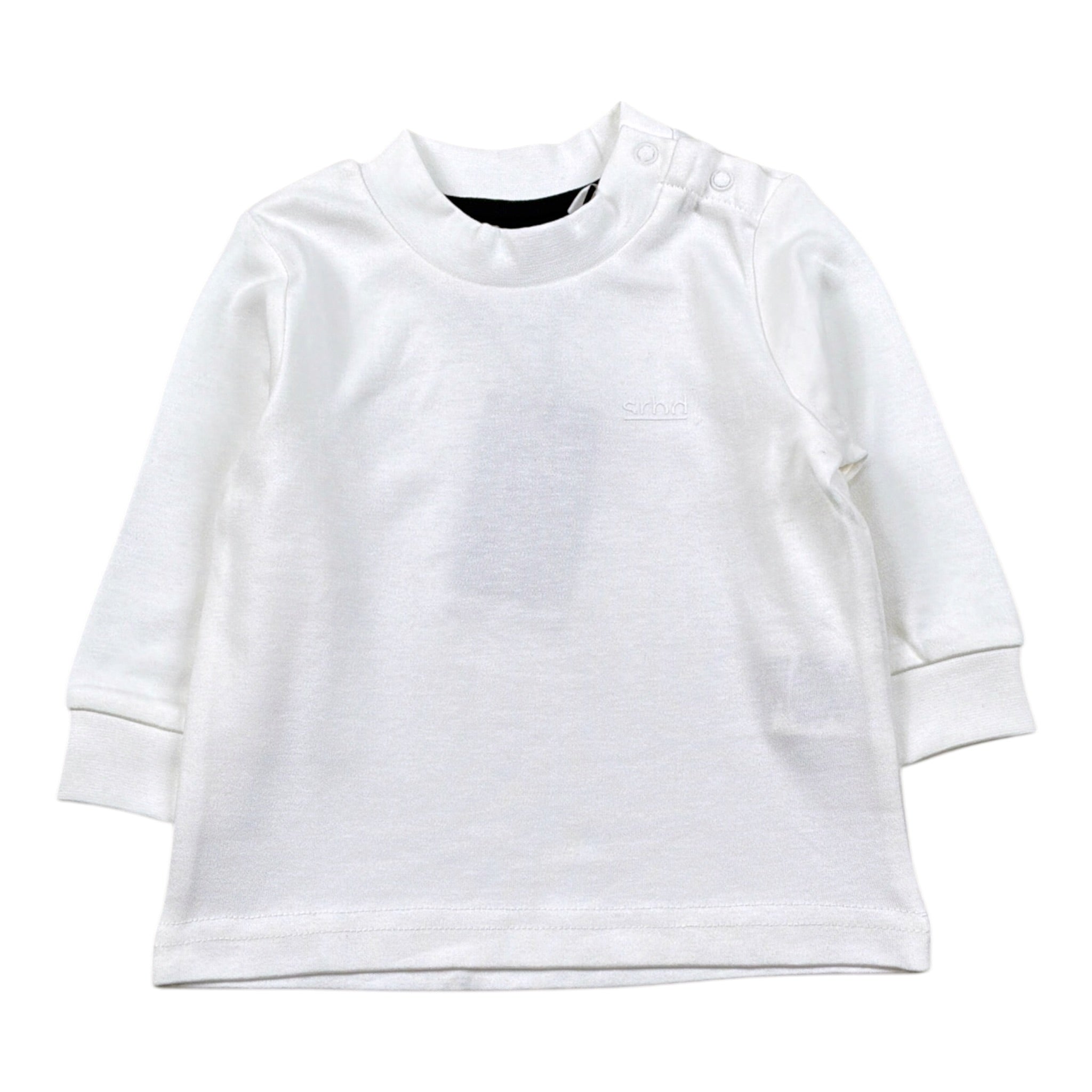 Sarabanda Shirt tinta unita con Logo Bianco per Neonato X702 BIANCO SARABANDA 