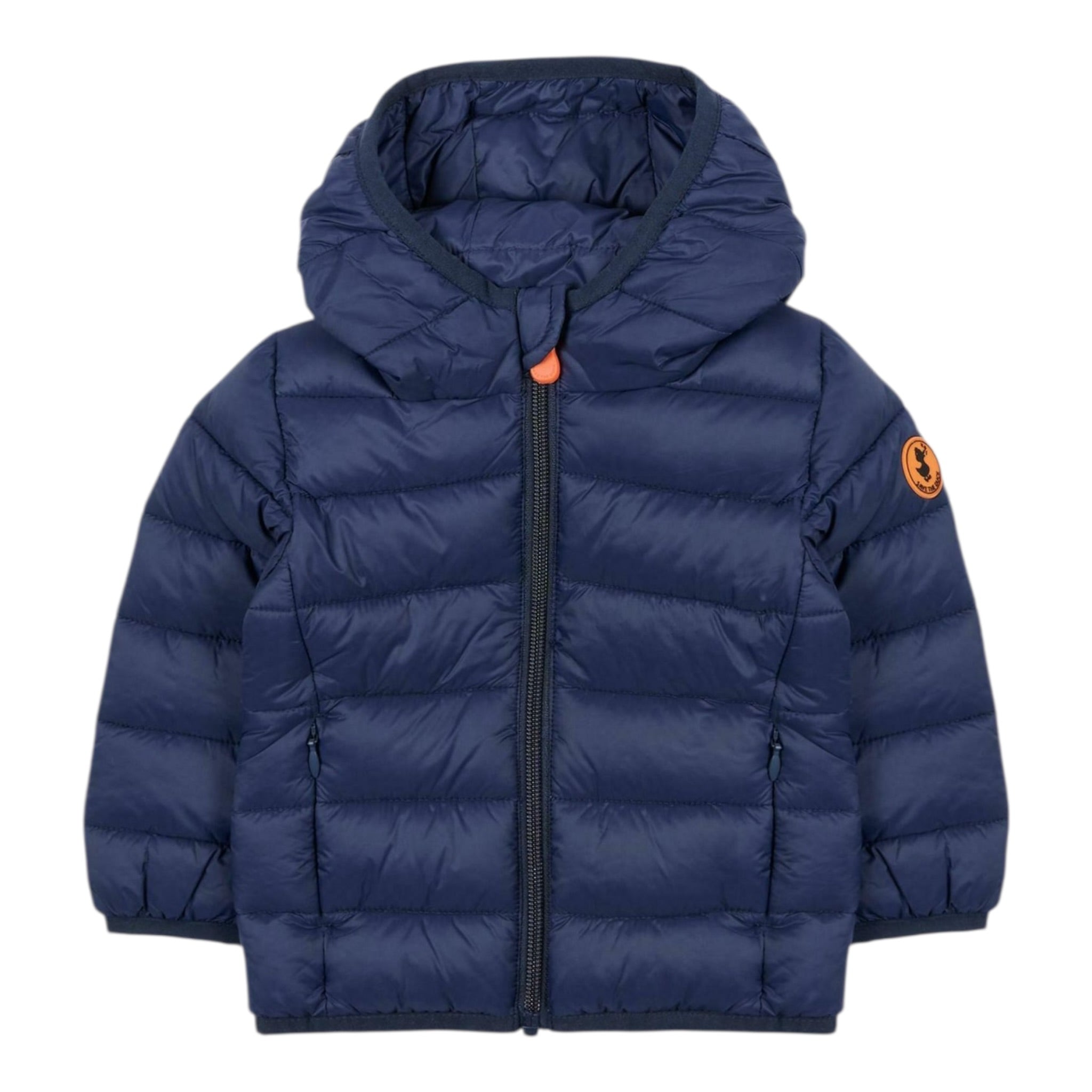 Save The Duck Giubbino tinta unita con Zip E Cappuccio Blu per Neonato I300003XGIGA21 BLU SAVE THE DUCK 