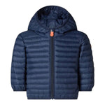 Save The Duck Giubbino tinta unita con Zip E Cappuccio Blu per Neonato I30003XM BLU SAVE THE DUCK 