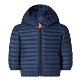 Save The Duck Giubbino tinta unita con Zip E Cappuccio Blu per Neonato I30003XM BLU SAVE THE DUCK 
