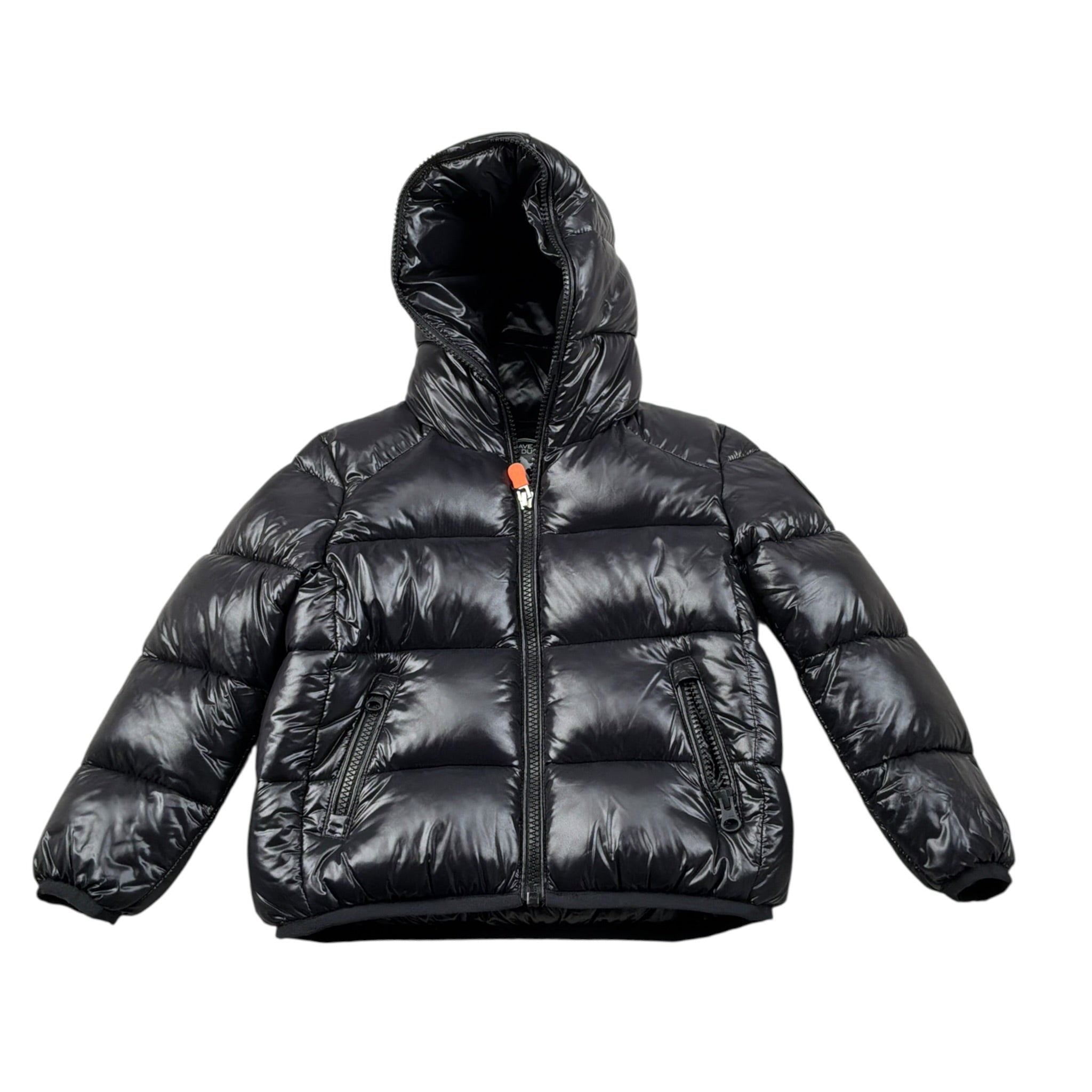 Save The Duck Giubbino tinta unita con Zip E Cappuccio Nero per Neonato J31280BXX NERO SAVE THE DUCK 