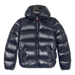 Save The Duck Giubbino tinta unita con Zip E Cappuccio Blu per Neonato J31280BXXX BLU SAVE THE DUCK 