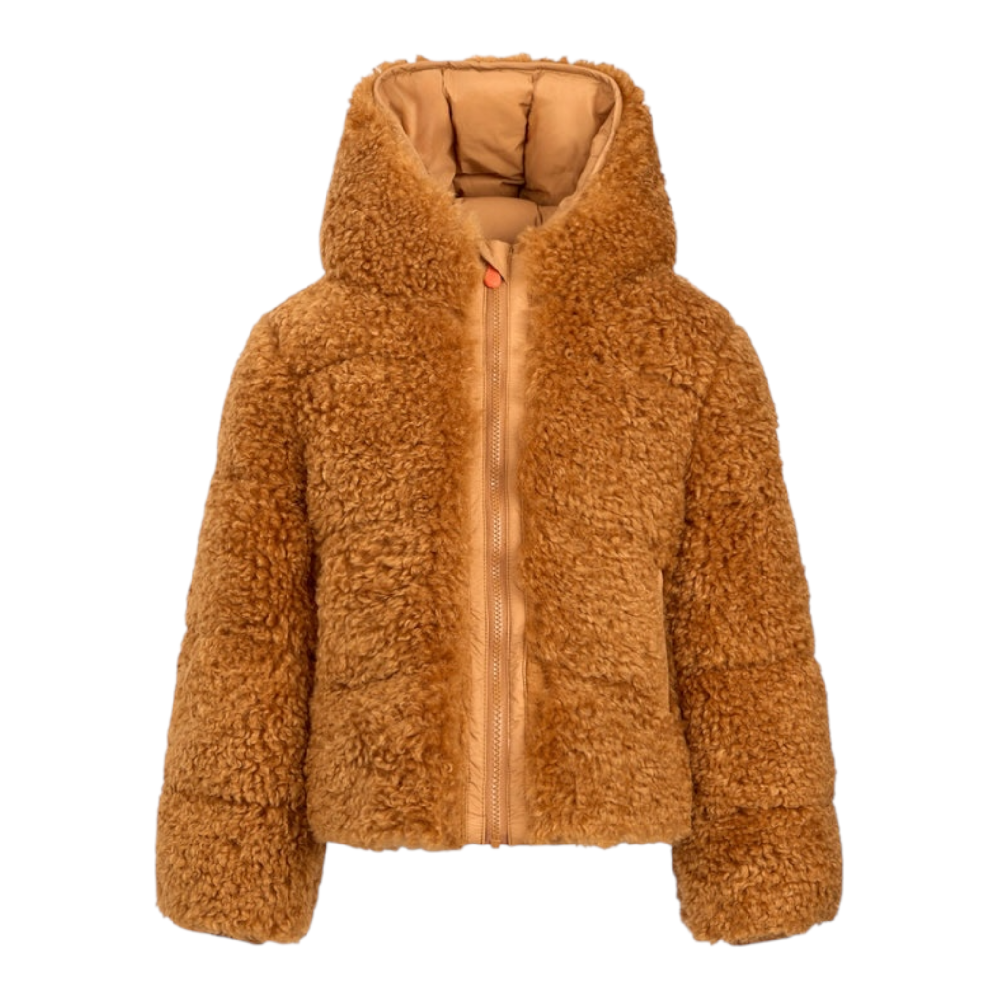Save The Duck Giubbino tinta unita con Zip E Cappuccio Cammello per Bambino J32369G CAMMELLO SAVE THE DUCK 