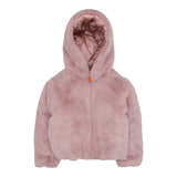 Save The Duck Pelliccia tinta unita con Zip E Cappuccio Reversibile Rosa per Bambina J33540G ROSA SAVE THE DUCK 