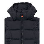 Save The Duck Giubbino tinta unita con Cappuccio Nero per Bambino J35560BJ NERO SAVE THE DUCK 