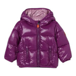Save The Duck Giubbino tinta unita con Zip E Cappuccio Viola per Neonata J38090G VIOLA SAVE THE DUCK 