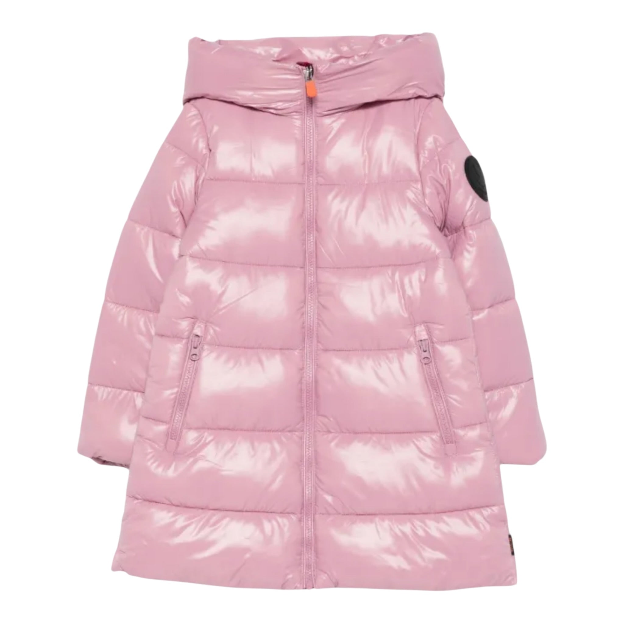 Save The Duck Giubbino tinta unita con Zip E Cappuccio Rosa per Neonata J45510G ROSA SAVE THE DUCK 