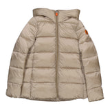 Save The Duck Giubbino tinta unita con Zip E Cappuccio Beige per Bambino J45650GX BEIGE SAVE THE DUCK 