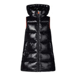 Save The Duck Giubbino Smanicato tinta unita con Cappuccio Nero per Bambina J80302G NERO SAVE THE DUCK 