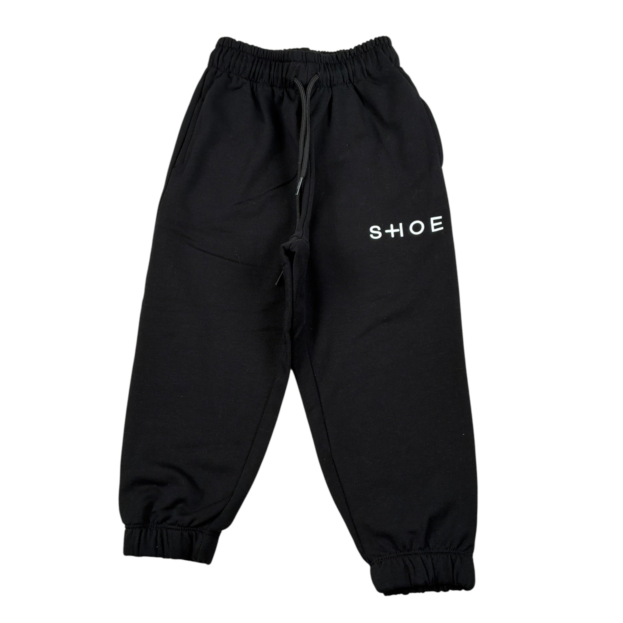 Shoe Pantalone Modello Tuta tinta unita con Stampa Nero per Bambino FW25150 NERO SHOE 