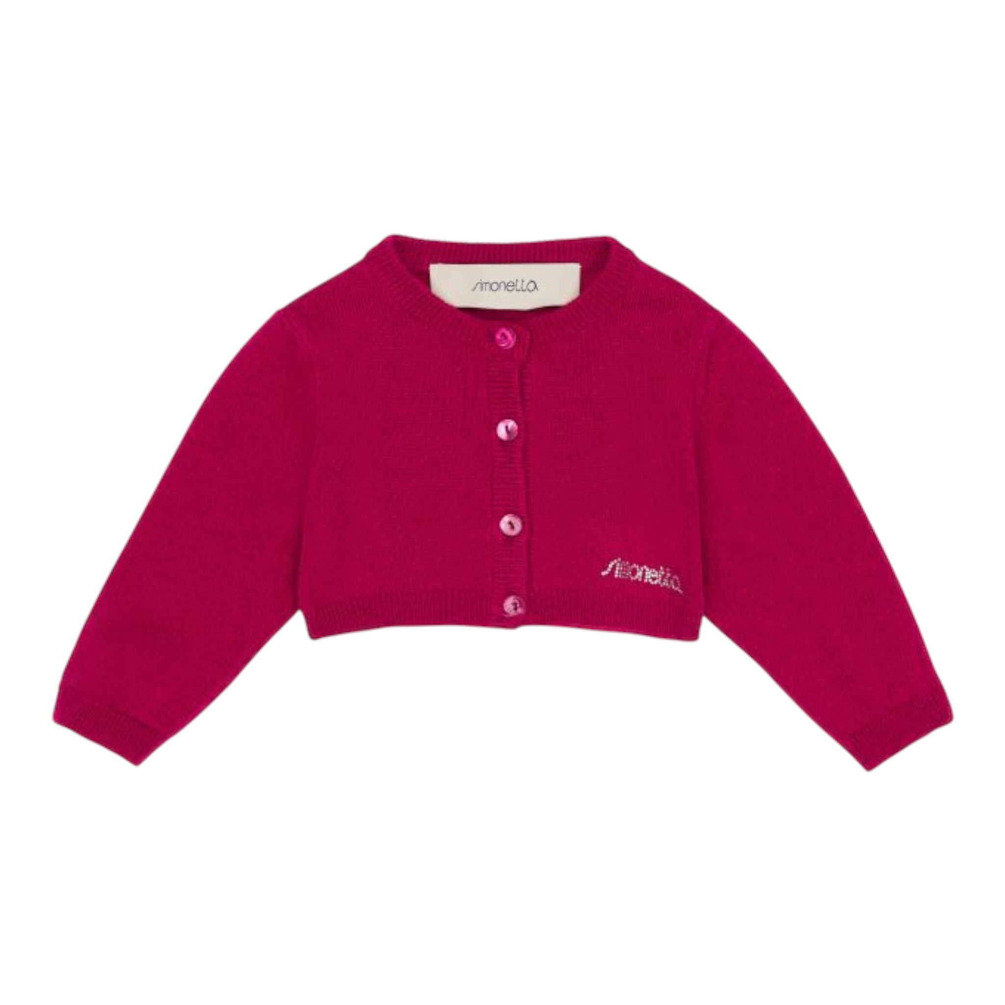 Simonetta Coprispalle tinta unita con Brillantini Fuxia per Neonata SV9000 FUXIA SIMONETTA 
