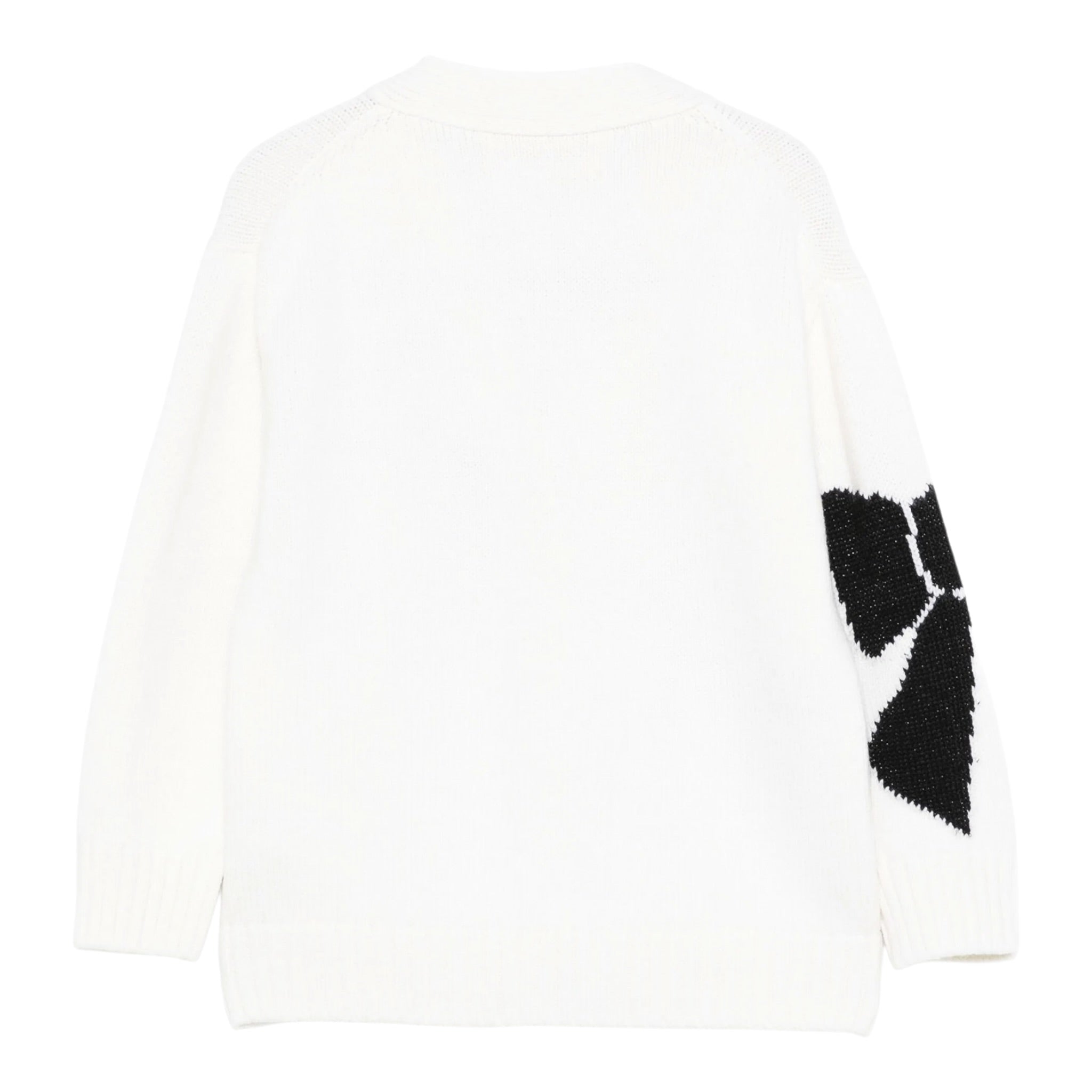 Simonetta Cardigan tinta unita con Ricami Panna per Bambina SX9A10W0077 PANNA SIMONETTA 