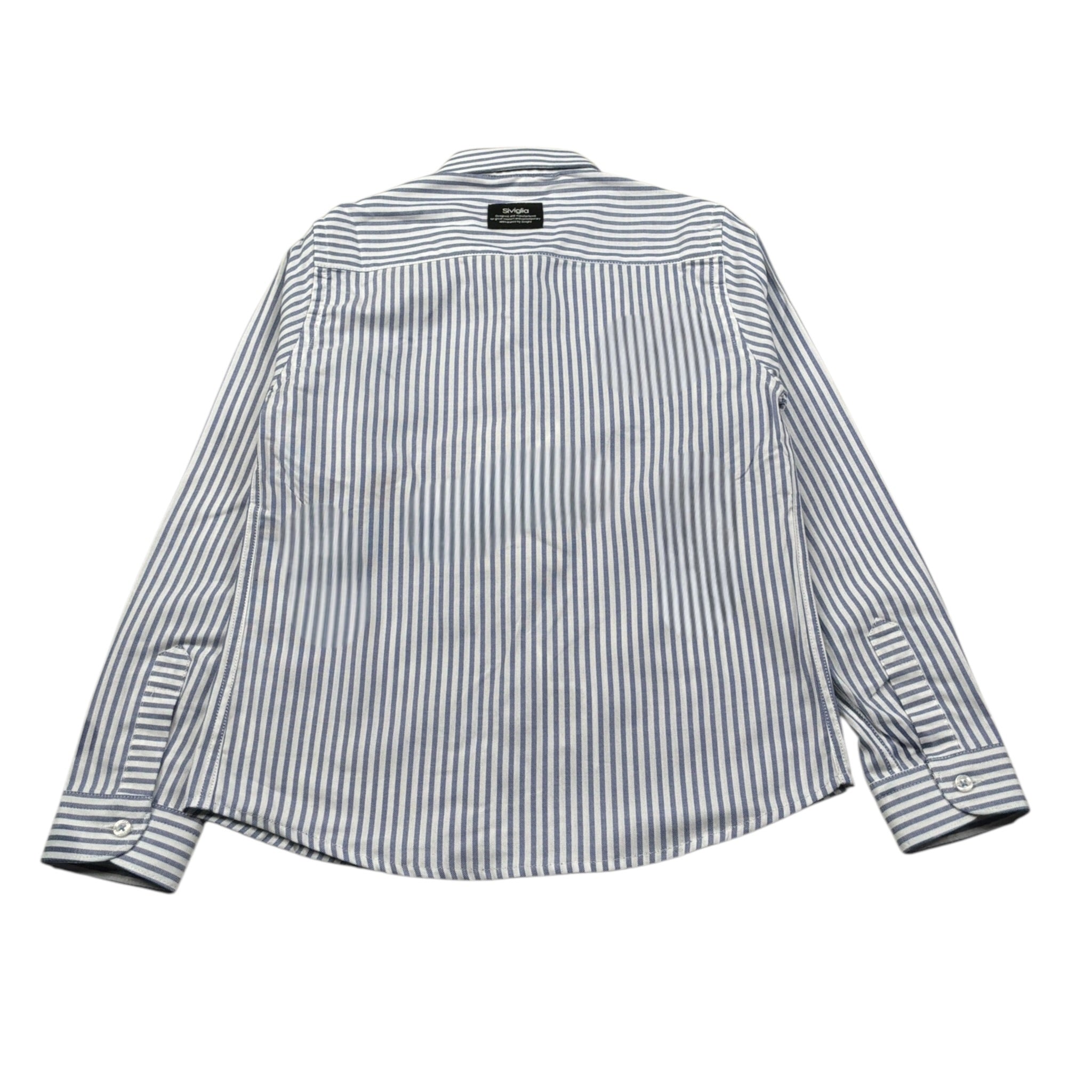 Siviglia Camicia Manica Lunga Fantasia A Righe Bianco/Blu per Bambino SVJSH00635 BIANCIO/BLU SIVIGLIA 