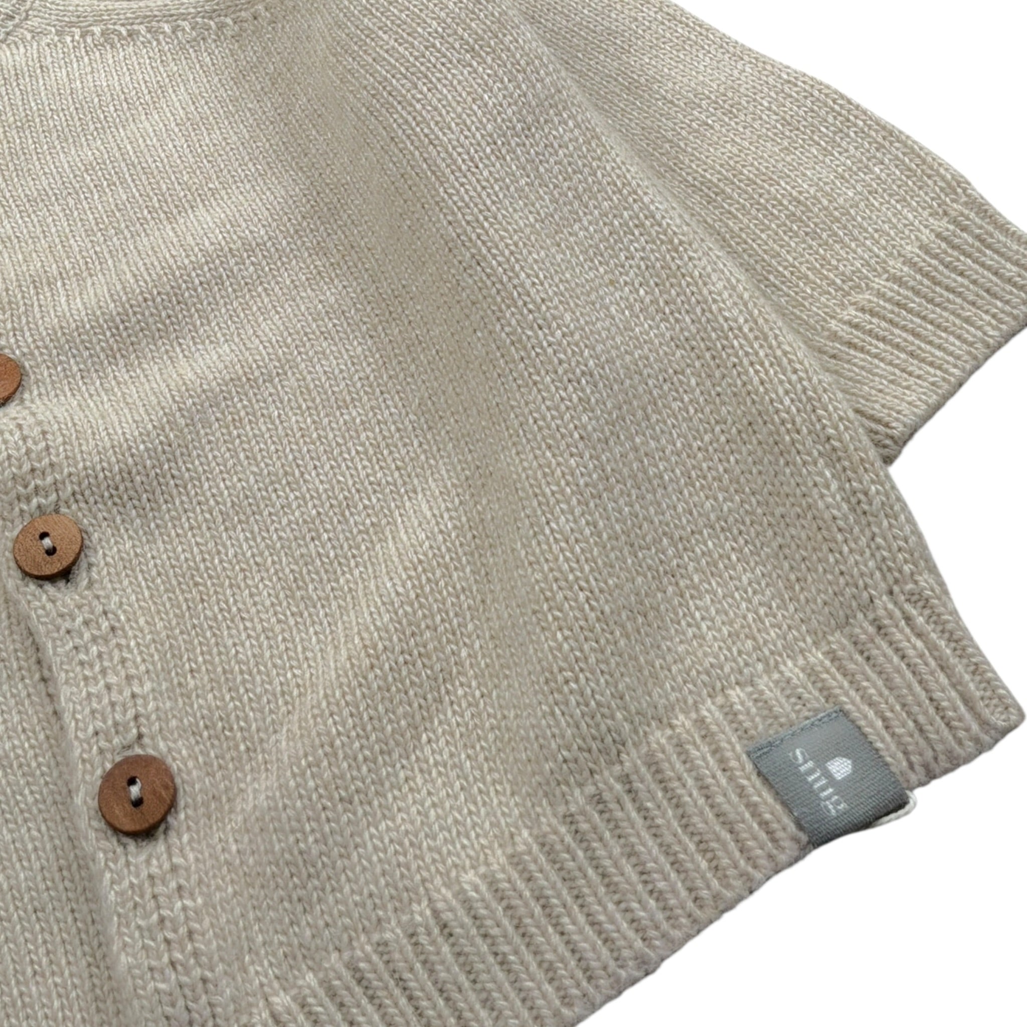 Snug Cardigan tinta unita con Bottoni Beige per Neonato 930AR5W003140 BEIGE SNUG 