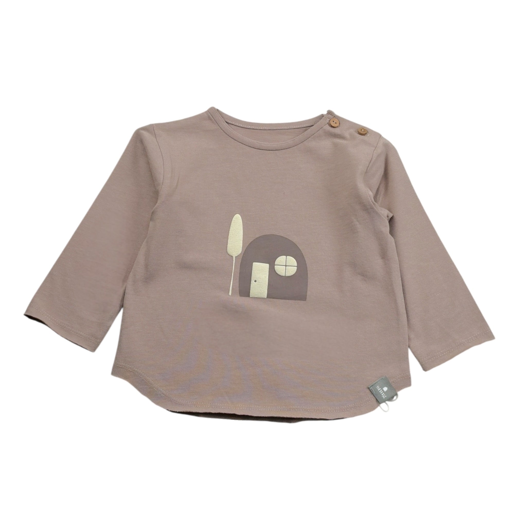 Snug Shirt Girocollo tinta unita con Stampa Rosa per Neonata 930AY5W068G21 ROSA SNUG 