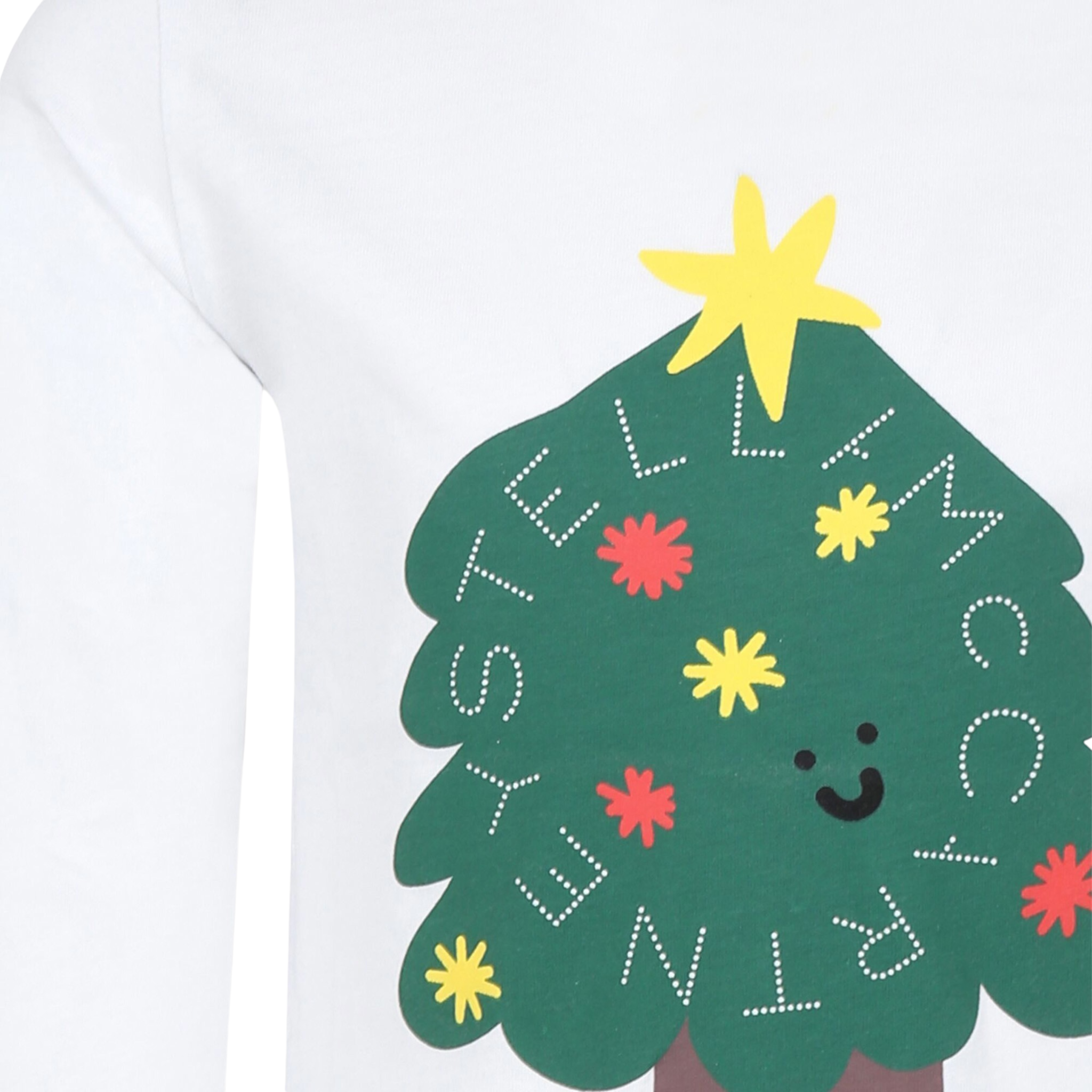 Stella Mccartney Shirt Girocollo tinta unita con Stampa Bianco per Neonato TV8P10 BIANCO STELLA McCARTNEY 