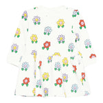 Stella Mccartney Abito Manica Lunga tinta unita con Stampe Bianco per Neonata TX1040 BIANCO STELLA McCARTNEY 