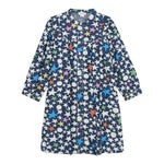 Stella Mccartney Abito Manica Lunga tinta unita Stampa Stelle Blu per Bambina TX1B70 BLU STELLA McCARTNEY 