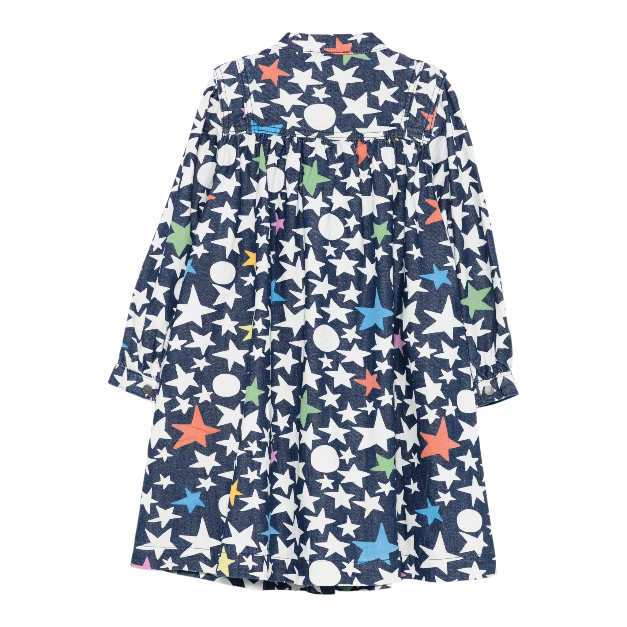 Stella Mccartney Abito Manica Lunga tinta unita Stampa Stelle Blu per Neonata TX1B70N BLU STELLA McCARTNEY 