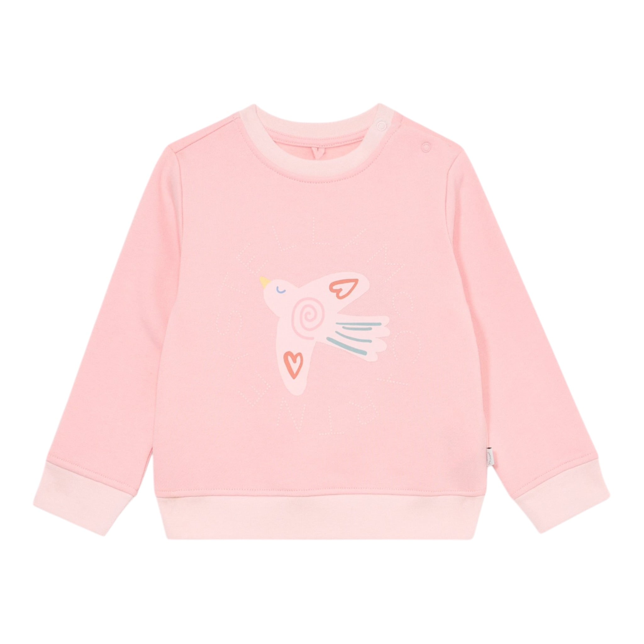 Stella Mccartney Felpa Chiusa Girocollo tinta unita con Stampe Rosa per Neonata TX4100 ROSA STELLA McCARTNEY 