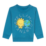Stella Mccartney Felpa Chiusa Girocollo Tnta Unita con Stampa Azzurro per Neonato TX4520N AZZURRO STELLA McCARTNEY 