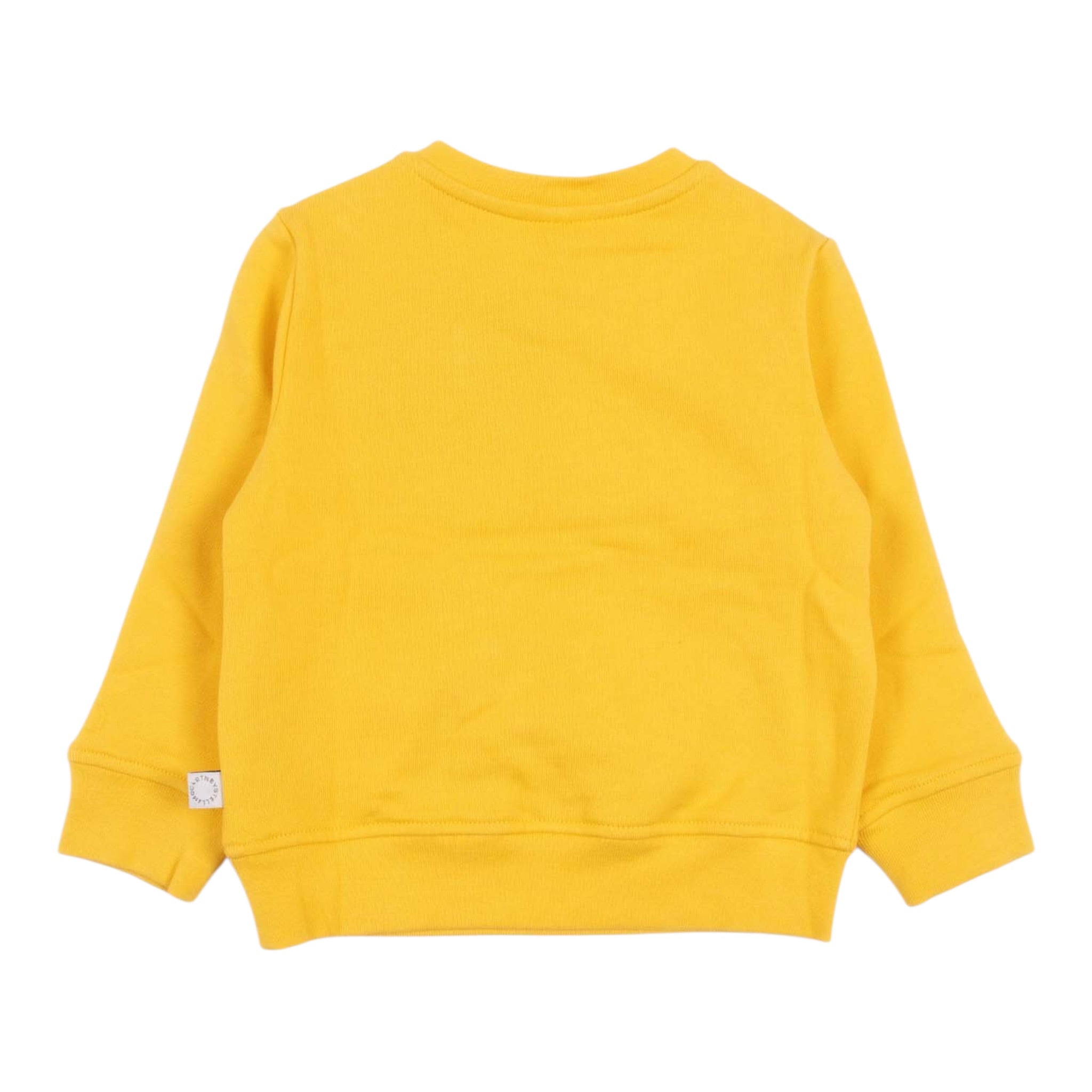 Stella Mccartney Felpa Chiusa Girocollo tinta unita con Stampe Giallo per Bambino TX4530J GIALLO STELLA McCARTNEY 
