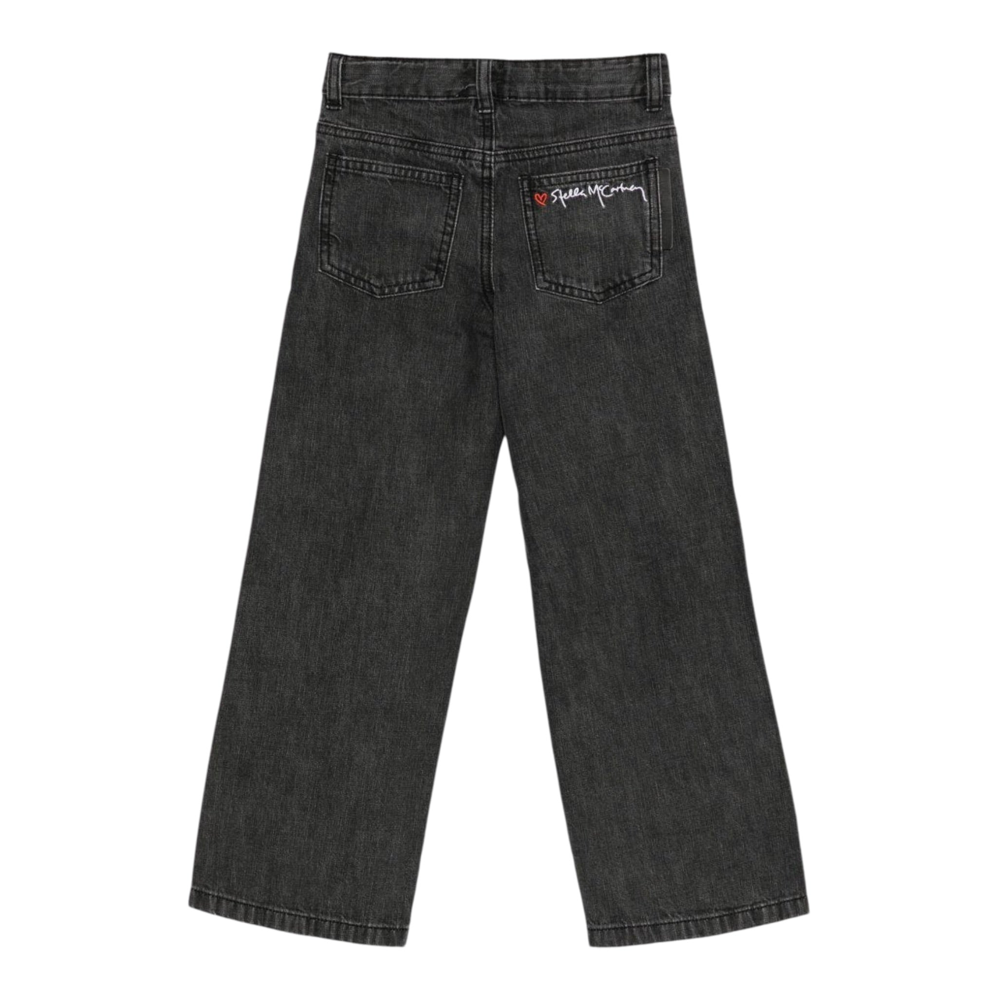 Stella Mccartney Jeans tinta unita Modello Palazzo Nero per Bambina TX6D40 NERO STELLA McCARTNEY 