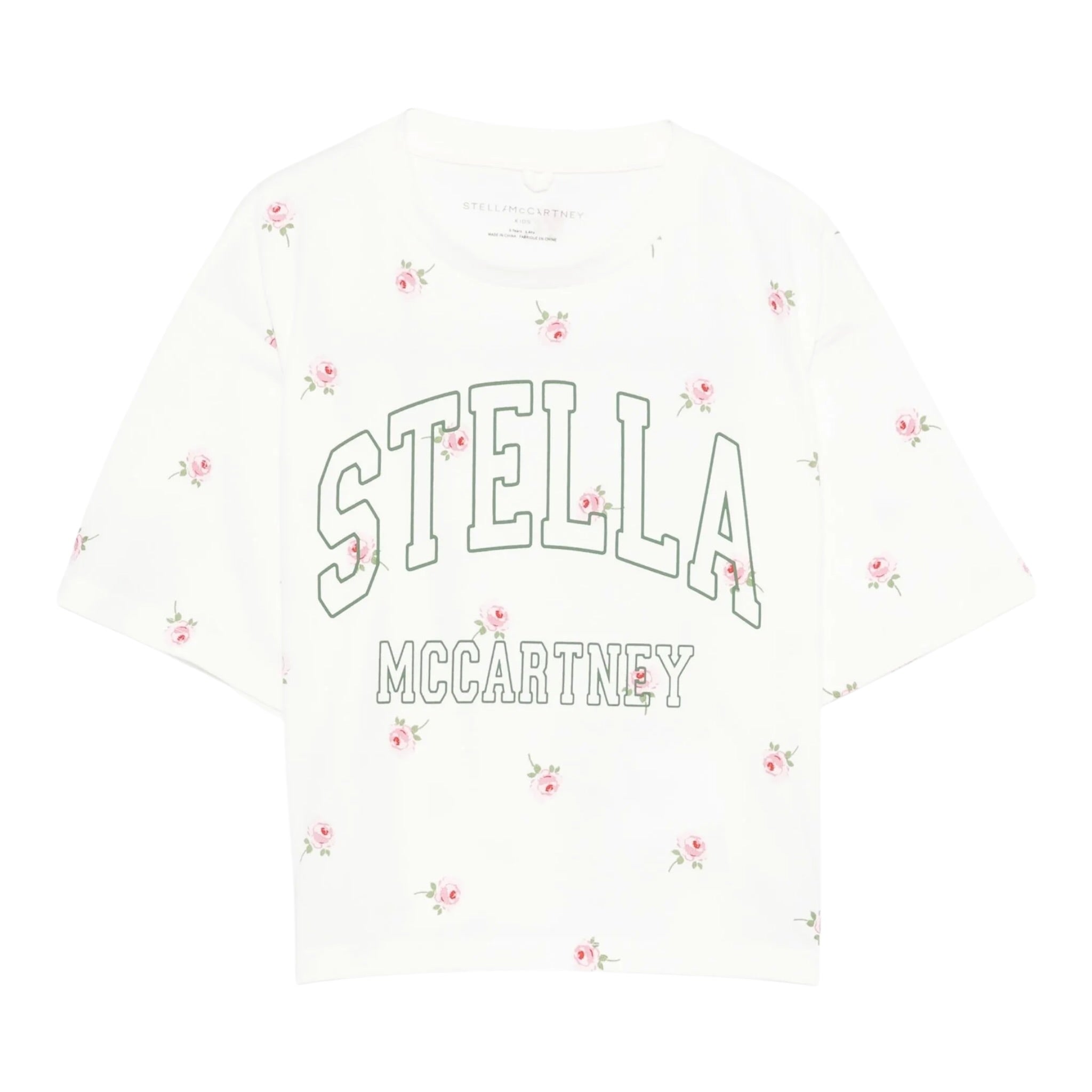 Stella Mccartney T-Shirt Girocollo tinta unita con Stampe Bianco per Neonata TX8C61 BIANCO STELLA McCARTNEY 