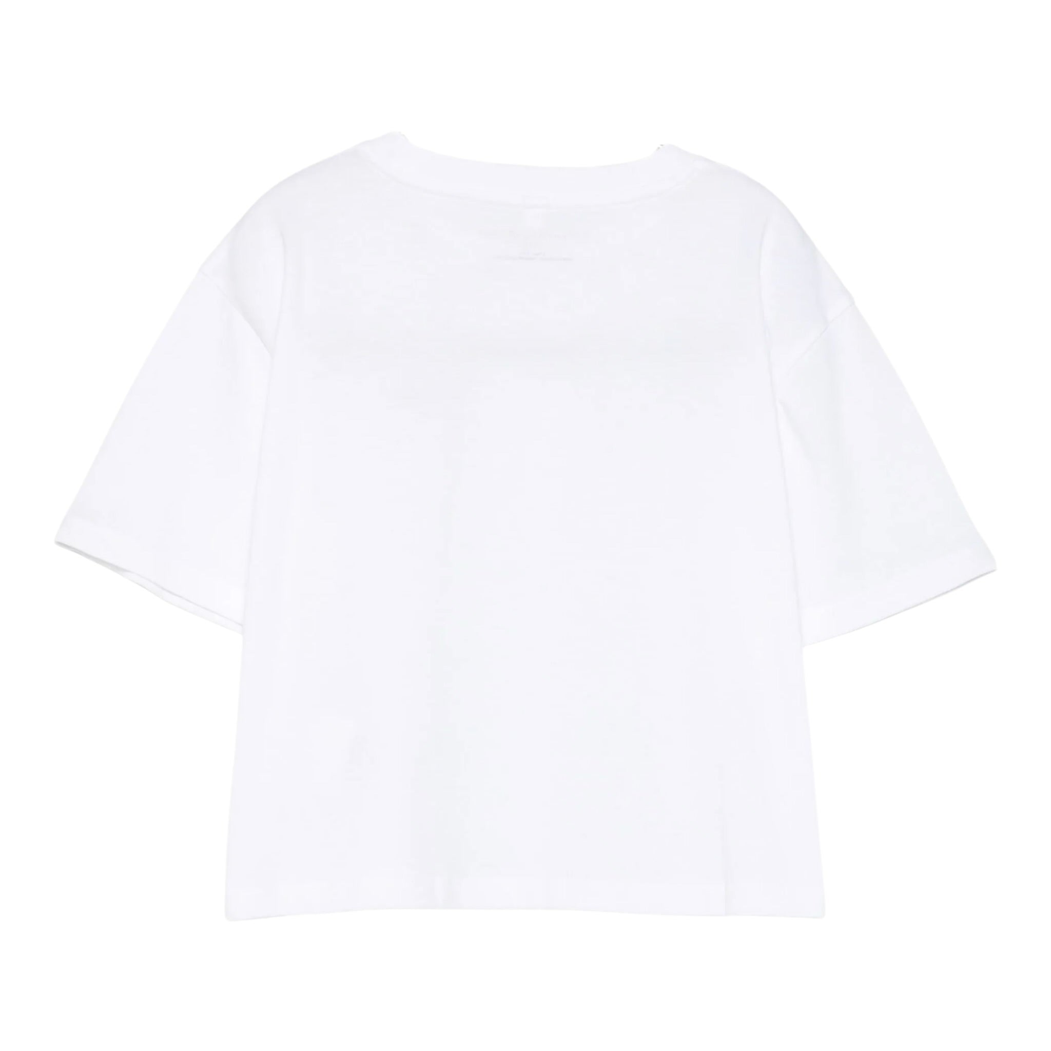 Stella Mccartney T-Shirt Girocollo tinta unita con Stampa Logo Bianco per Bambina TX8D41 BIANCO STELLA McCARTNEY 